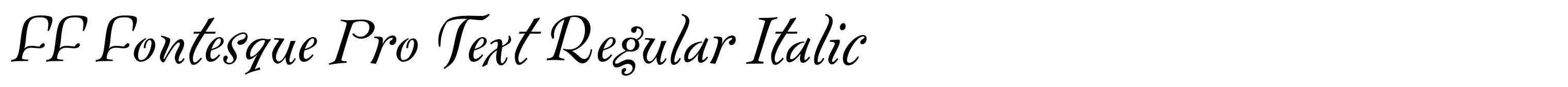 FF Fontesque Pro Text Regular Italic